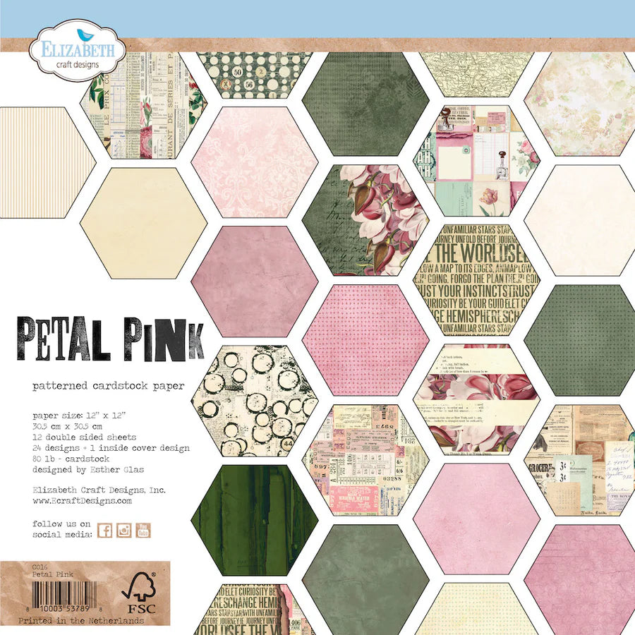 Elizabeth Craft Designs Petal Pink 12” x 12” Paper